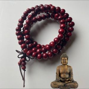 Natural Sandalwood Buddha Prayer Beads 📿